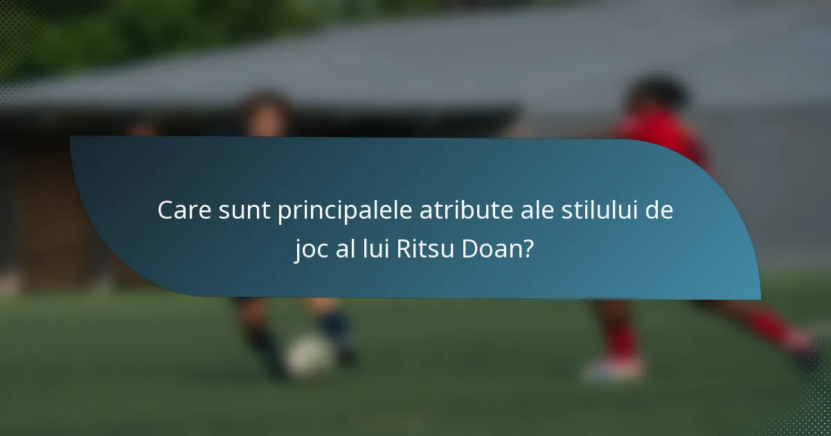 Care sunt principalele atribute ale stilului de joc al lui Ritsu Doan?